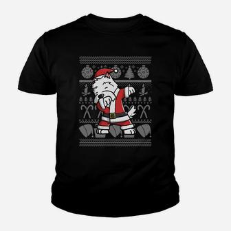 Funny Westie Dabbing Dog Dab Ugly Christmas Sweatshirt Youth T-shirt | Crazezy CA