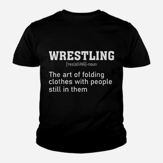 Funny Wrestling Definition Noun Wrestling Coach Gift Youth T-shirt | Crazezy