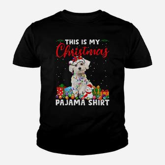 Funny Xmas This Is My Christmas Maltese Dog Pajama Youth T-shirt | Crazezy DE