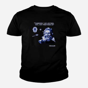 Galileo Inspirierendes Zitat Kinder Tshirt, Schwarzes Design für Wissenschaftler - Seseable