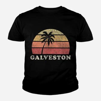 Galveston Tx Vintage 70S Retro Throwback Design Youth T-shirt | Crazezy DE