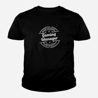 Gaming Manager Vintage Stamp Retro Distressed Youth T-shirt - Monsterry