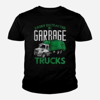 Garbage Dump Truck Excavator I Funny Easily Distracted Gift Zip Hoodie Youth T-shirt | Crazezy