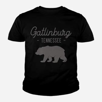Gatlinburg Tennessee Bear Souvenir Retro Family Vacation Youth T-shirt | Crazezy