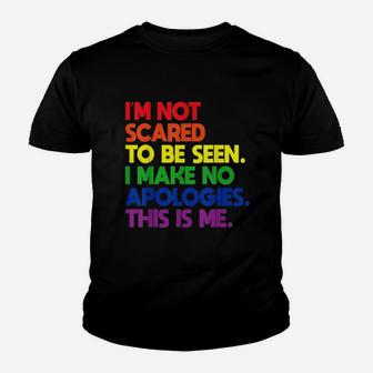Gay Saying Rainbow Pride Flag Lgbtq Inspirational Lgbt Gift Youth T-shirt | Crazezy AU