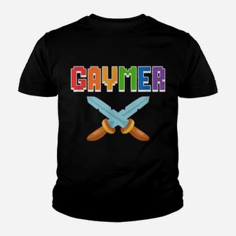Gaymer Gay Lesbian Gamer Video Game Lgbt Pride Youth T-shirt - Monsterry