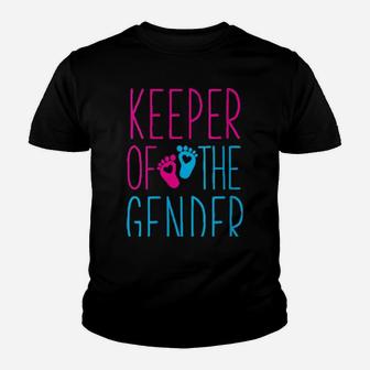 Gender Reveal Keeper Of The Gender Gender Reveal Baby Shower Youth T-shirt - Monsterry CA