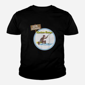 George Gone Fishing Circle Youth T-shirt | Crazezy