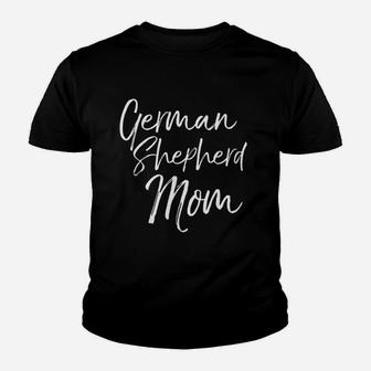 German Shepherd Mom Fun Dog Mother Youth T-shirt | Crazezy DE