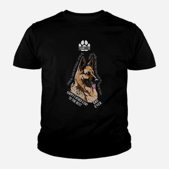 German Shepherd Thank You Happy Father's Day Dog Dad Youth T-shirt | Crazezy