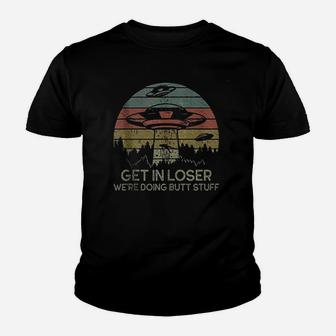 Get In Loser W Are Doing Stuff Retro Vintage Sunset Youth T-shirt | Crazezy AU