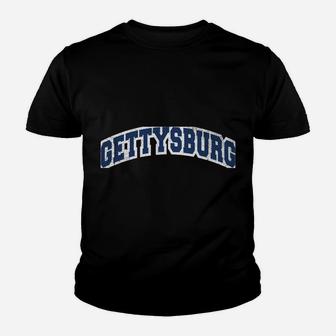 Gettysburg Pennsylvania Varsity Style Vintage Youth T-shirt | Crazezy AU