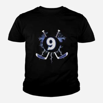 Gift 9Th Birthday Ice Hockey 9 Years Old Youth T-shirt | Crazezy AU