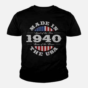 Gift For 81 Year Old Usa 1940 81St Birthday Youth T-shirt | Crazezy UK