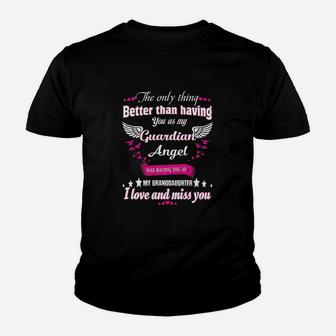 Gift For Grandpa And Grandma Loving Granddaughter In Heaven Youth T-shirt | Crazezy UK