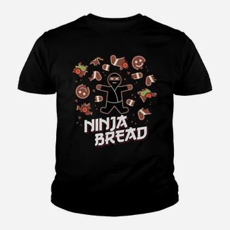 Gingerbread Ninjabread Funny Ninja Ginja Christmas Youth T-shirt | Crazezy
