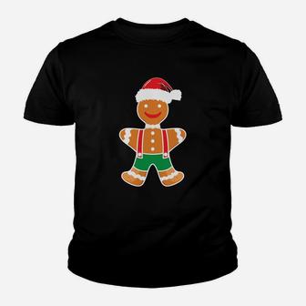 Gingerbread Santa Christmas Holiday Xmas Costume Sweatshirt Youth T-shirt | Crazezy CA