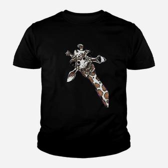 Giraffe Printed Youth T-shirt | Crazezy