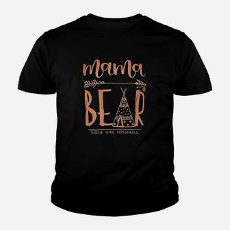 Girlie Girl Mama Bear Teepee Preppy Youth T-shirt | Crazezy