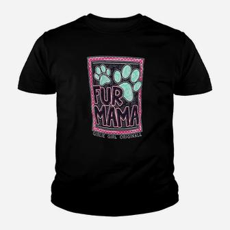 Girls Fur Mama Preppy Youth T-shirt | Crazezy