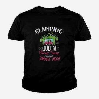 Glamping Queen Classy Sassy Smart Camping Rv Gift Youth T-shirt | Crazezy CA