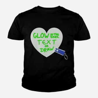 Glow In The Dark Text Or Draw Youth T-shirt | Crazezy