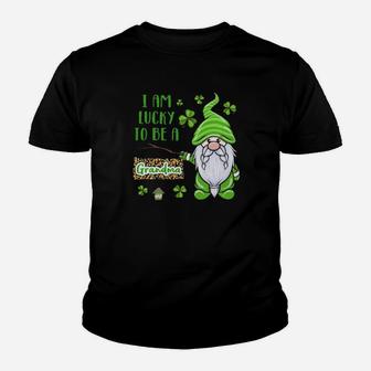 Gnome I Am Lucky To Be A Grandma St Patrick Day Youth T-shirt - Monsterry