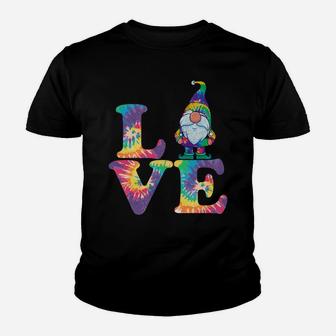 Gnome Love Hippie Gnomes Tie Dye Retro Style Vintage Peace Youth T-shirt | Crazezy