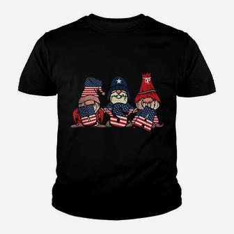 Gnome Usa 4Th Of July Cute American Flag Independence Day Youth T-shirt | Crazezy