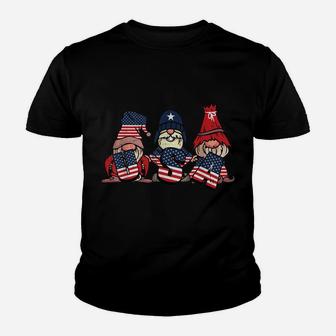 Gnome Usa 4Th Of July Cute American Flag Independence Day Youth T-shirt | Crazezy UK
