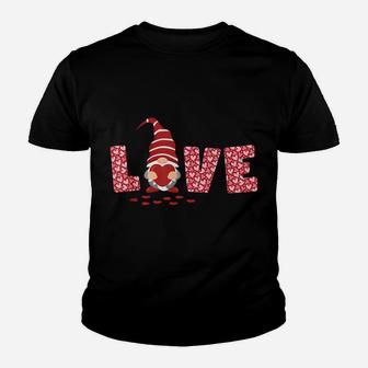 Gnome Valentines Day T Shirt Love Red Heart Happy V-Day Cute Youth T-shirt | Crazezy DE