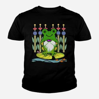 Gnomes Frogs Water Lilys Gardening Gift Women Men Tees Youth T-shirt | Crazezy