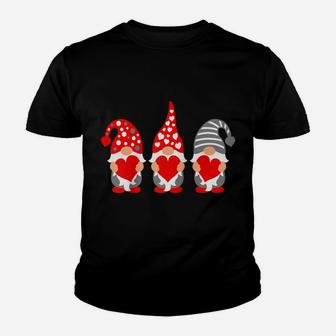 Gnomes Hearts Valentine Day Shirts For Couple Raglan Baseball Tee Youth T-shirt | Crazezy UK