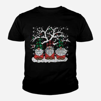 Gnomes Plaid Hat Christmas Garden Xmas Pajama Men Women Gift Sweatshirt Youth T-shirt | Crazezy