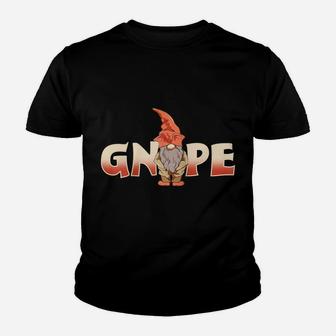 Gnope Gnome Pun Joke Funny Christmas Gnomes Cute Gift Raglan Baseball Tee Youth T-shirt | Crazezy