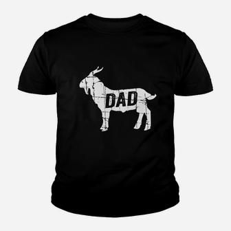 Goat Dad Greatest Of All Time Funny Fathers Day Youth T-shirt | Crazezy UK