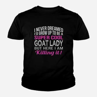 Goat Lady Funny Goat Lover Youth T-shirt | Crazezy