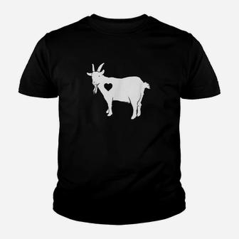Goat Love With Heart For Goat Farmer Youth T-shirt | Crazezy AU