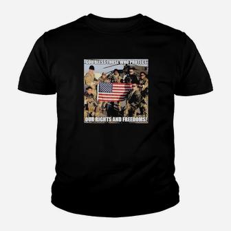 God Bless Those Who Protect Our Rights And Freedoms Youth T-shirt - Monsterry DE