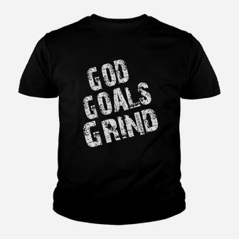 God Goals Grind Youth T-shirt | Crazezy DE