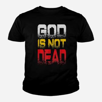 God Is Not Dead With Crown Of Thorns And Jesus Christian Youth T-shirt - Monsterry UK