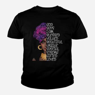 God Says I Am Afrocentric's Youth T-shirt - Monsterry