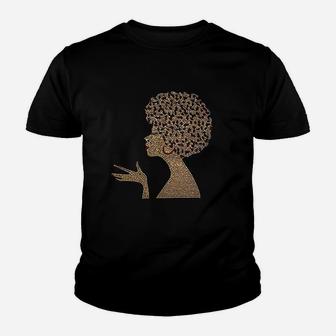 Gold Afro Frolicious Natural Hair Rocks Youth T-shirt | Crazezy UK