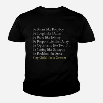 Gold Like A Greaser Classic Movie Book Graphic Novel Youth T-shirt | Crazezy CA