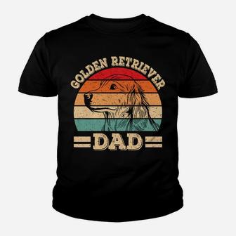 Golden Retriever Dad Design Funny Dog Lover Retro Vintage Youth T-shirt | Crazezy