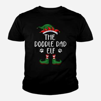 Goldendoodle Dad Dog Elf Christmas Funny Matching Pajama Top Youth T-shirt | Crazezy DE