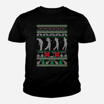Golf Ugly Christmas Golfer Happy Holidays Xmas Gift Youth T-shirt | Crazezy