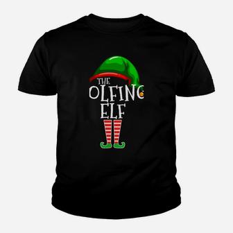 Golfing Elf Family Matching Group Christmas Gift Golf Dad Youth T-shirt | Crazezy