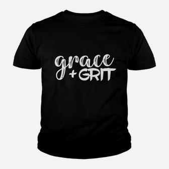 Grace Grit Motivational Inspirational Mantra Youth T-shirt | Crazezy CA