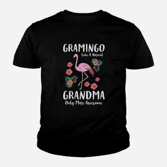 Gramingo Like A Normal Grandma Flamingo Lover Youth T-shirt | Crazezy
